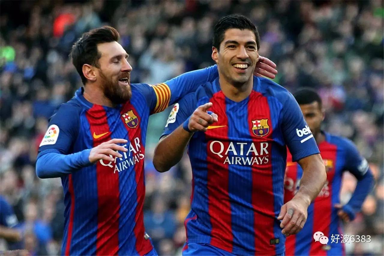  乌拉圭锋霸苏亚雷斯独中三元助球队大胜对手